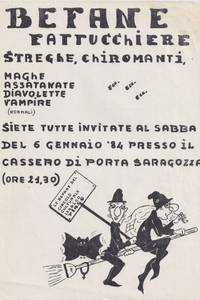 Archivio Luki Massa, Volantino del Circolo culturale lesbico Tiaso, 1984, b. 1, f. 1